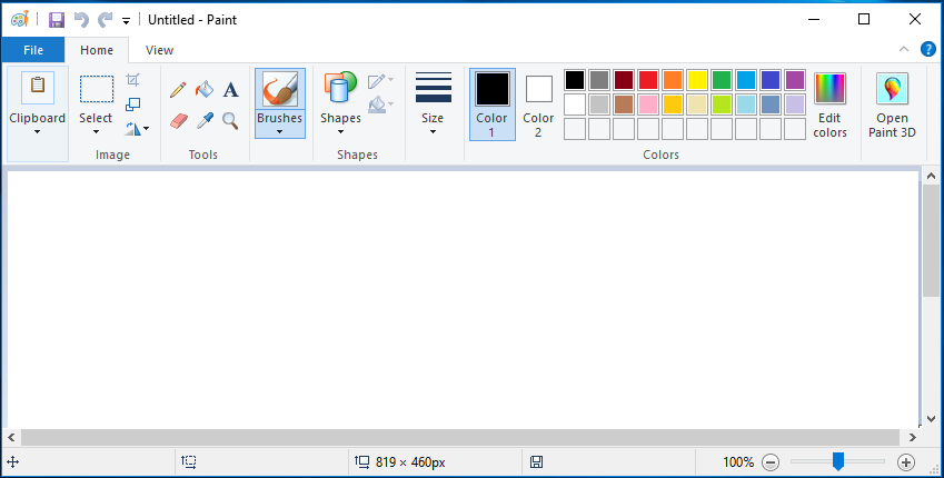 Какая версия paint стоит в windows 7