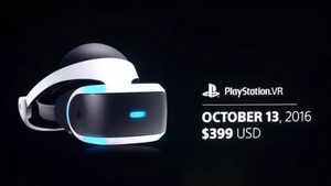 PlayStation VR has an official release date, October 13th
