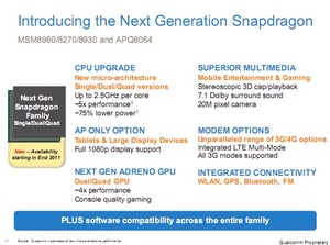 Qualcomm leaks specs for upcoming Snapdragon processors