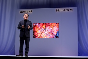 Samsung shows off 75-inch 4K MicroLED display