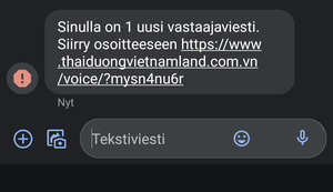 Älä vain avaa tällaista linkkiä! "Sinulla on 1 uusi vastaajaviesti" - Asentaa haittaohjelman