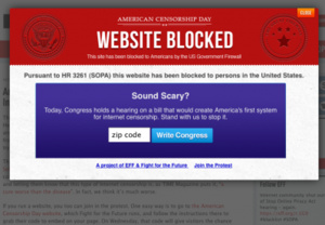Wikipedia joins January 18 SOPA/PIPA protest