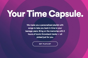 Spotify's Time Capsule takes you down the memory lane