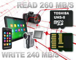 Toshiba shows off 'world's fastest' microSD cards