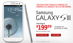 Galaxy S III delayed on Verizon until the 12th