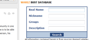 Warez Bust Database goes live