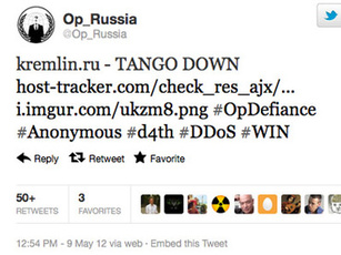 Russian 'Anonymous' take down Kremlin sites