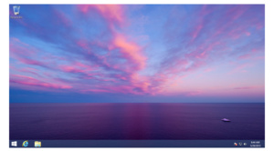 Screenshot viser startknappens tilbagevenden i Windows 8.1